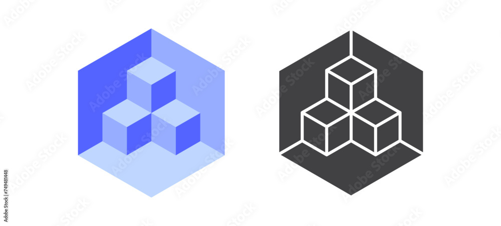 Abstract shape icon isolated on white background. Geometric logotype designs. Vector illustration. Abstract shape icon isolated on white background. Geometric logotype designs. Vector illustration.