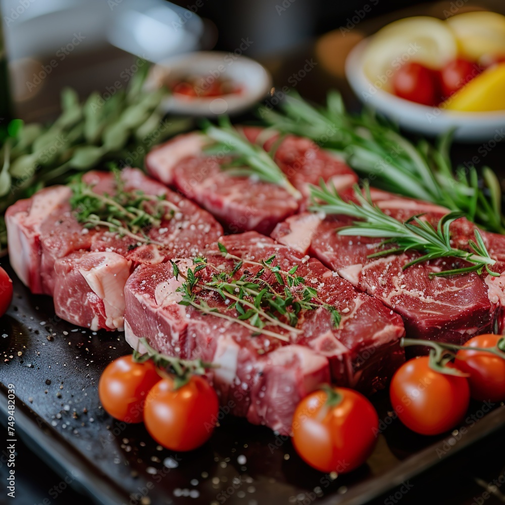 Fleisch, Grill, gegrillt, Barbeque, Frisch, lecker, Filet, Kochen, Sterneküche, Makro Fleisch, Grill, gegrillt, Barbeque, Frisch, lecker, Filet, Kochen, Sterneküche, Makro