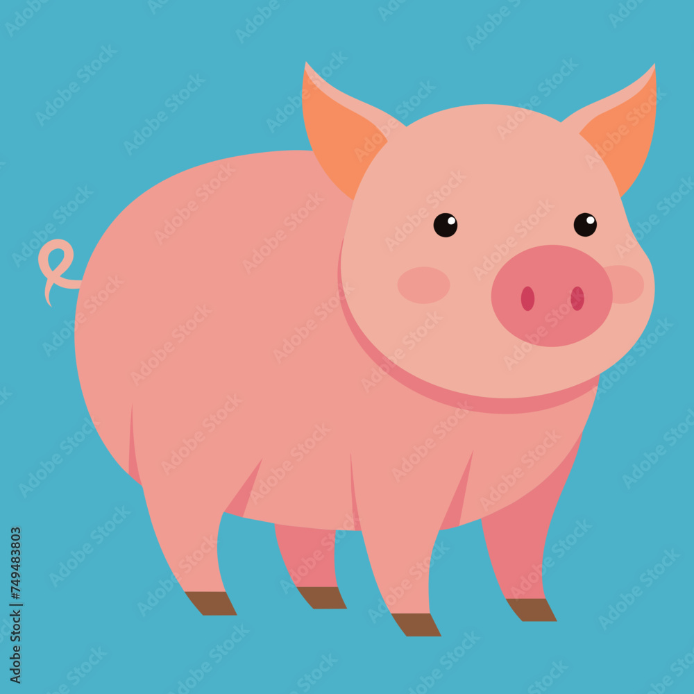 Pig, swine, boar, piglet, piggy, animal, pet, vector, illustration, draw, cartoon, pretty, cute Pig, swine, boar, piglet, piggy, animal, pet, vector, illustration, draw, cartoon, pretty, cute