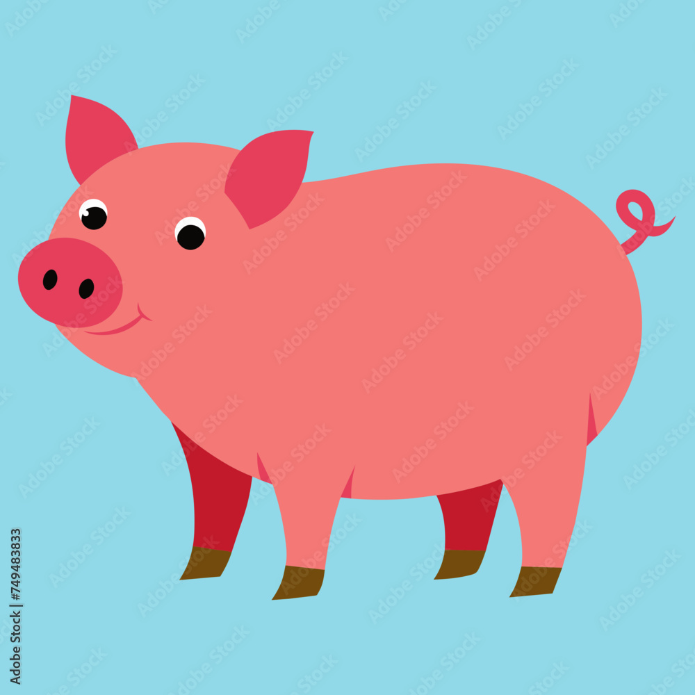 Pig, swine, boar, piglet, piggy, animal, pet, vector, illustration, draw, cartoon, pretty, cute Pig, swine, boar, piglet, piggy, animal, pet, vector, illustration, draw, cartoon, pretty, cute