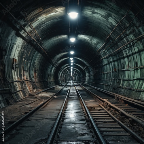 Underground metro tunnel system.