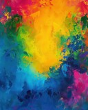 A vibrant abstract paint splatter background with intense colors, well-suited for energetic April Fools' Day graphics or as a lively art project backdrop.