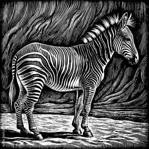 Graphical set of zebra isolated on white background,vector illustration
