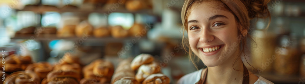 woman in bakery