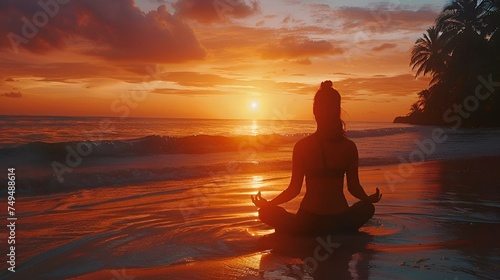 meditation at sunrise