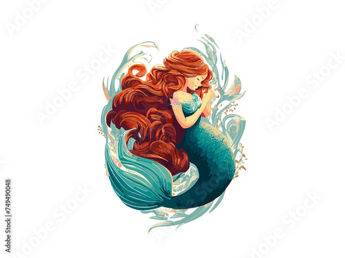 Watercolor Mermaid Png clipart illustration