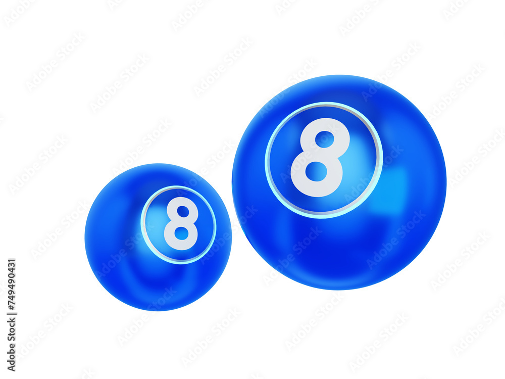 Lottery balls numbers eight illustrations. Lottery balls numbers eight illustrations.
