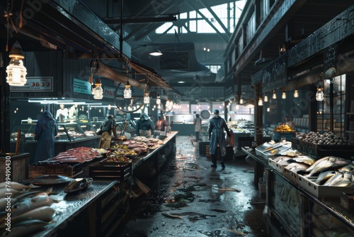 fish market, fish industry concept © Наталья Добровольска