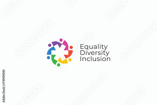 Equality Diversity Inclusion Logo Issue Human Rights Group Community Social Respect Sign Symbol photo