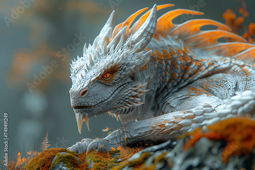 closeup of dragon