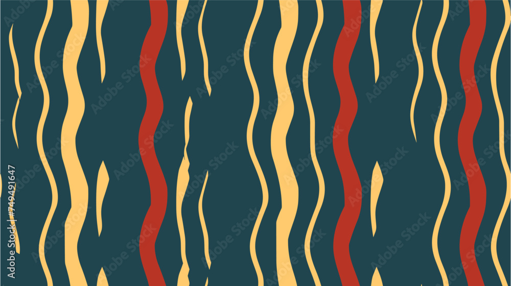 Vector illustration. Waved pattern. Trend 60s, 70s. Seamless. Geometry minimalistic poster with simple shape and figure. Vertical geometric shapes. Vector illustration. Waved pattern. Trend 60s, 70s. Seamless. Geometry minimalistic poster with simple shape and figure. Vertical geometric shapes.