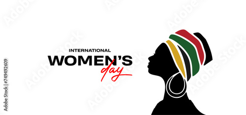 International Womens Day Holiday concept. Template for background, banner, card, poster, t-shirt with text inscription