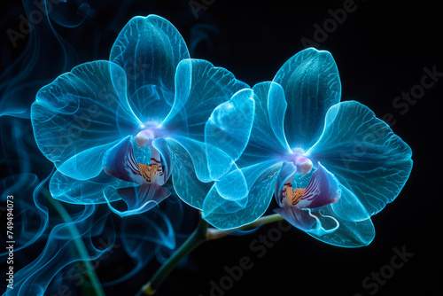 color radiograph of orchid
