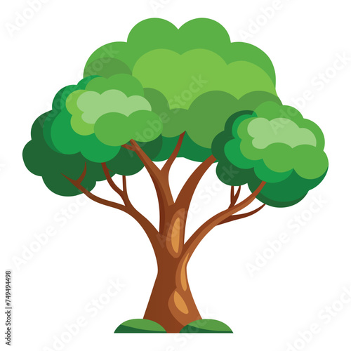  Sandalwood tree Isolated flat vector illustration