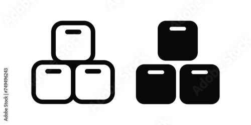 Boxes icon. flat illustration of vector icon