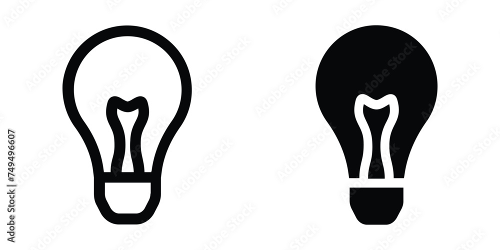 Bulb icon. flat illustration of vector icon Bulb icon. flat illustration of vector icon