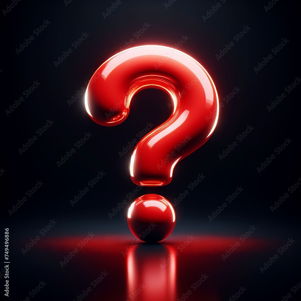 3D Question Mark icon with isolate background 3D Question Mark icon with isolate background