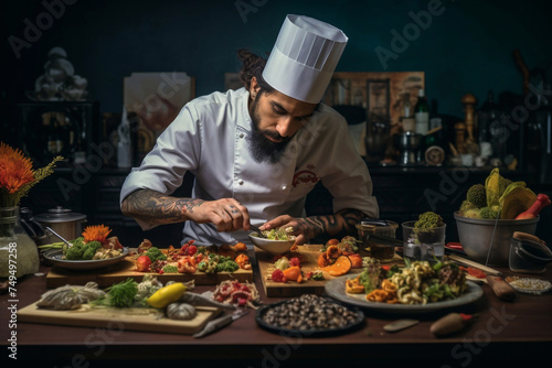 International Chef's Day. Portrait of a chef at work.