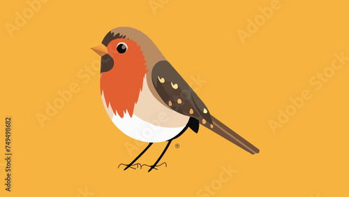 Flat Design Robin Vector Illustration  photo