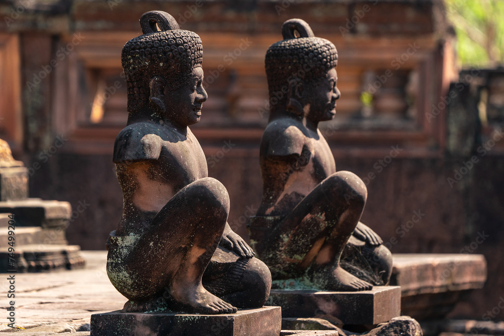 Fototapeta premium Banteay Srei Hindu Temple located in the area of Angkor Wat, Cambodia
