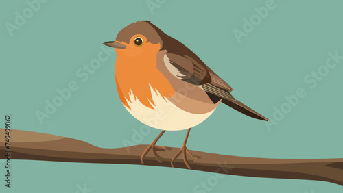 Flat Design Robin Vector Illustration  photo