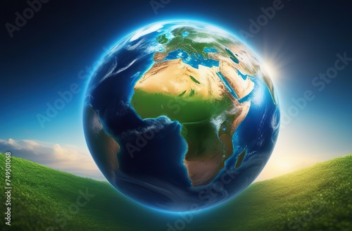 Artistic image of mother earth. World environment and mother earth day concept