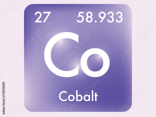 Cobalt icon style concept on Periodic table