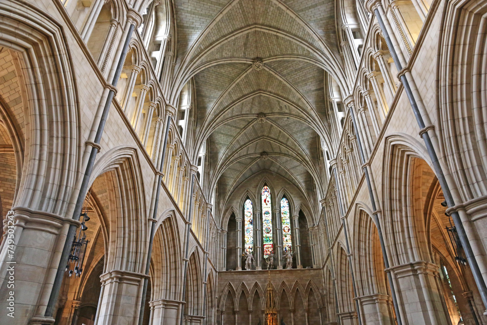 Interior of Southwark cathedral in London	