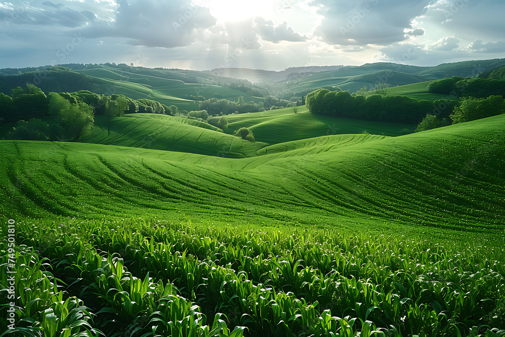 huge fertile green fields