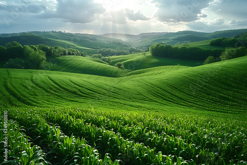 huge fertile green fields