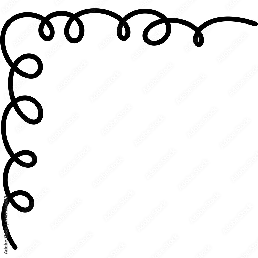 Fototapeta premium Doodle hand drawn, zigzag line