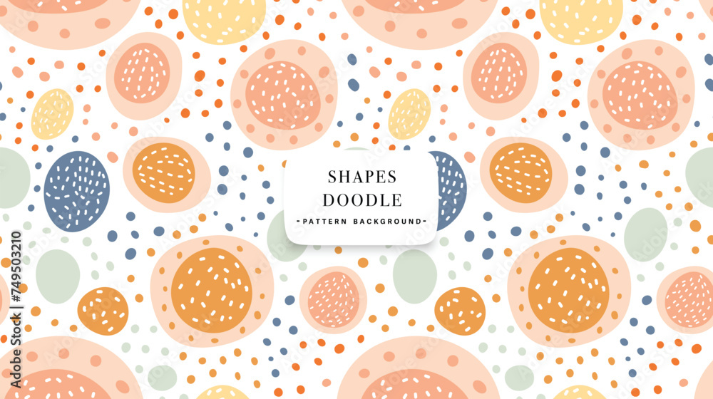 Abstract shapes and doodles pattern background Abstract shapes and doodles pattern background