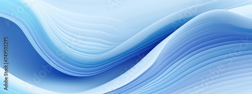 Blue and White Background With Wavy Lines Generative AI