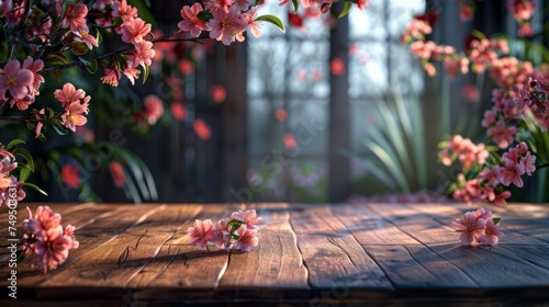 Spring time and table background © DZMITRY