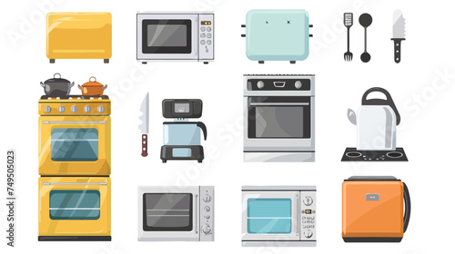 Kitchen home appliances vector illustration eps10 