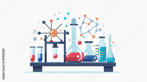 Laboratory particle isolated icon vector illustration © visual