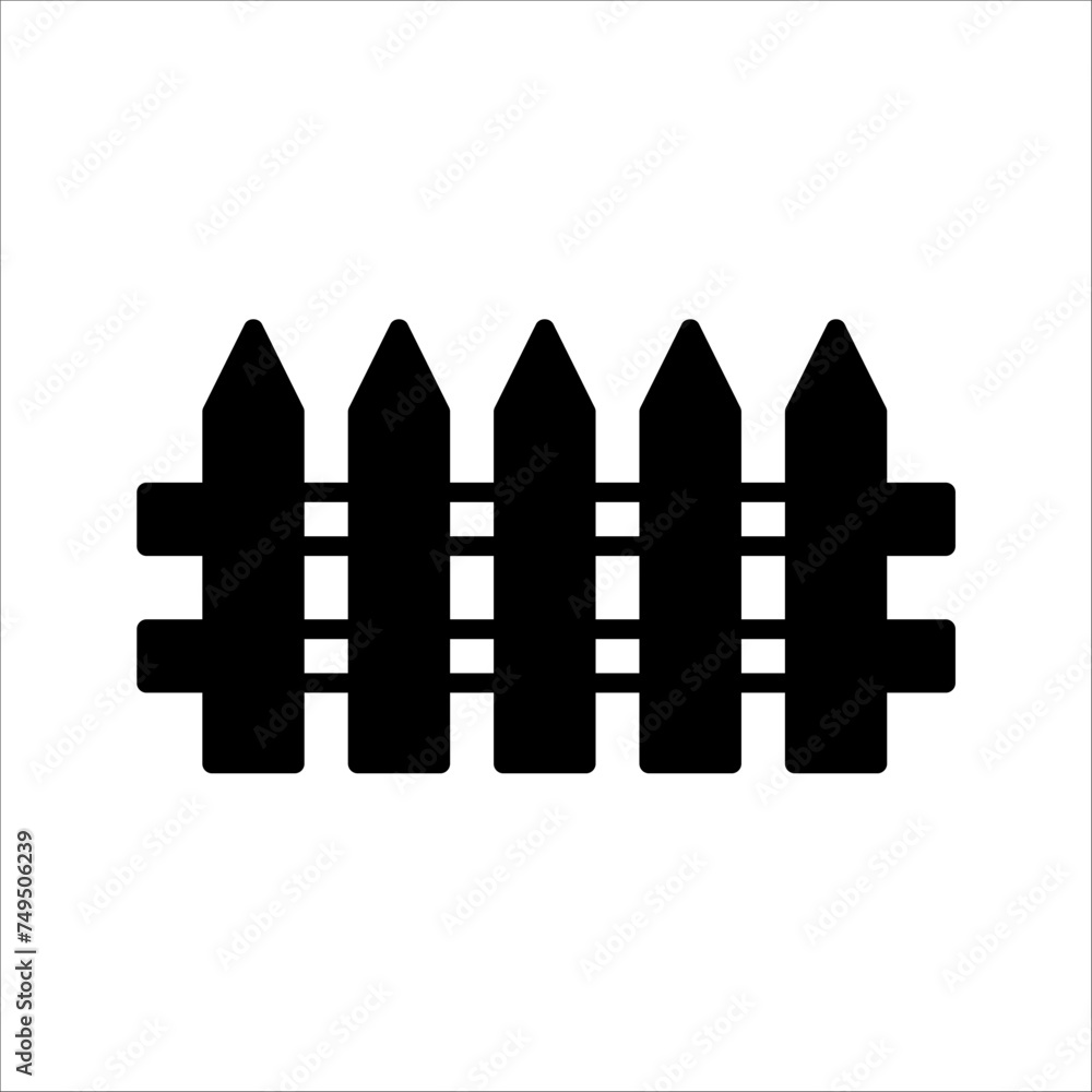 garden fence wooden icon, vector garden fence wooden icon, vector