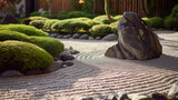 Zen garden with relaxing vibes