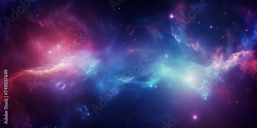Colorful Space Filled With Stars Generative AI