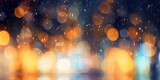 Blurry Rain Falling on Window Generative AI
