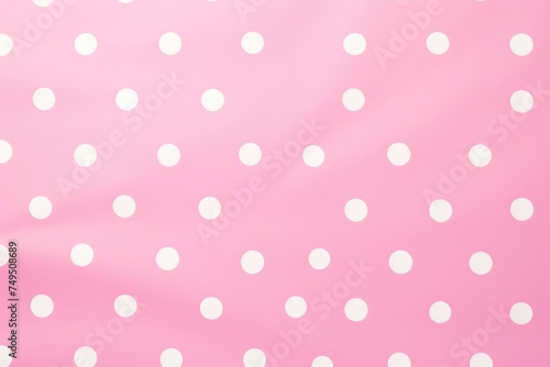 white polka dots on pink background