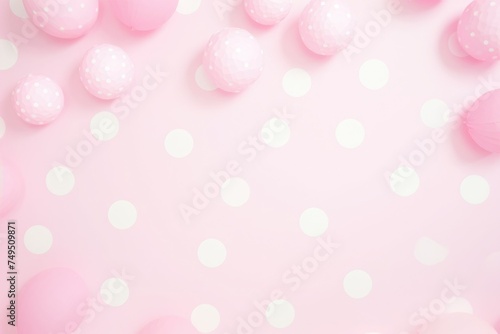 white polka dots on pink background