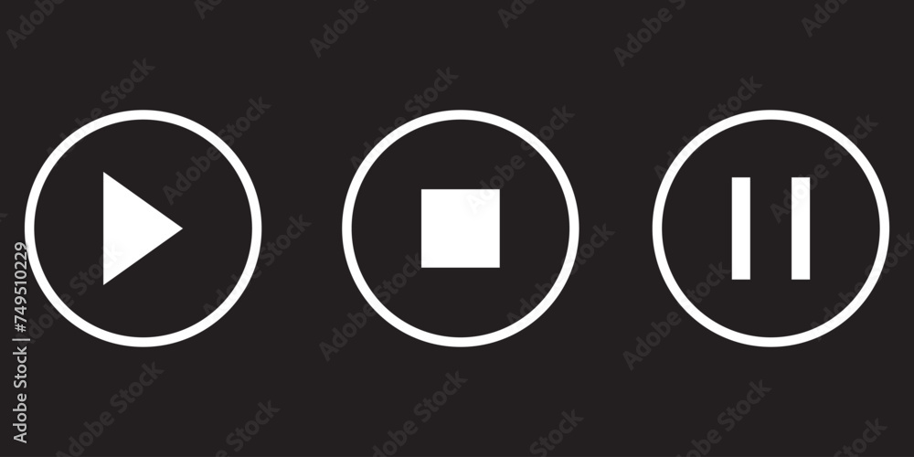 Set of 3 icons Audio and Video. Vector collection thin line Web icon. Simple Set. Linear symbols set. Big UI icon set in a flat design. UI and UX Set of 3 icons Audio and Video. Vector collection thin line Web icon. Simple Set. Linear symbols set. Big UI icon set in a flat design. UI and UX
