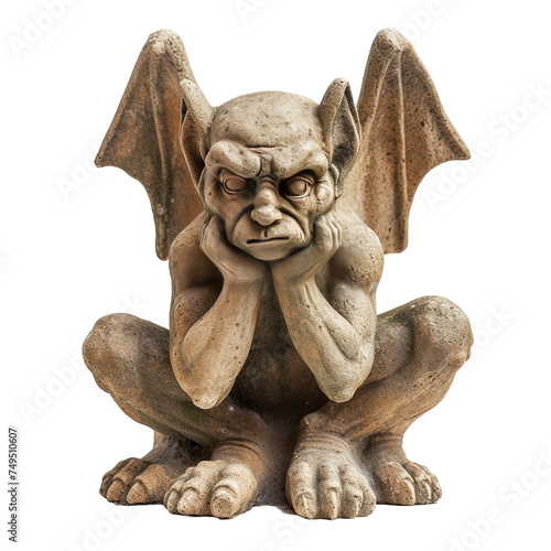 Obraz na płótnie Gargoyle on white background,png