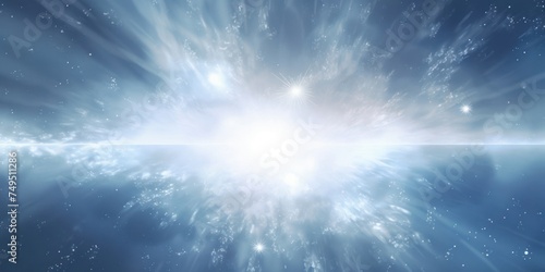 Bright Star Burst Illuminating the Sky Generative AI