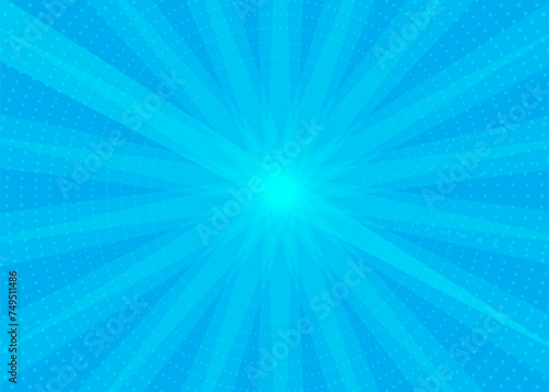 Abstract blue color comic book background design.