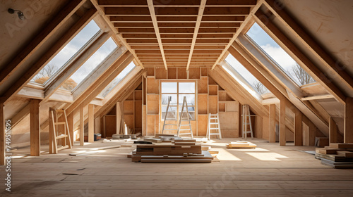 Roofing frame new house residential interior