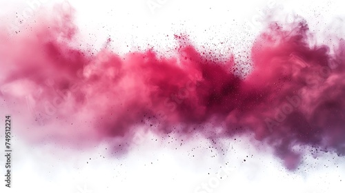 "Central Pink Explosion - Vibrant Image of Clean Dust on White Background in Stock Photography"