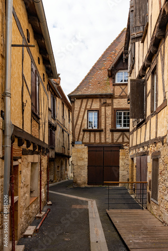 Stra  e in der Altstadt von Bergerac  Nouvelle-Aquitaine  Frankreich