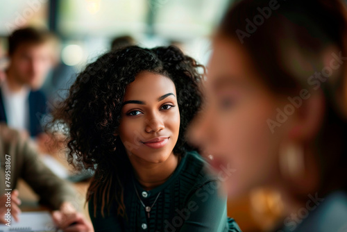 portrait of a group of young people working together